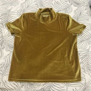 Madewell velvet mockneck tee
